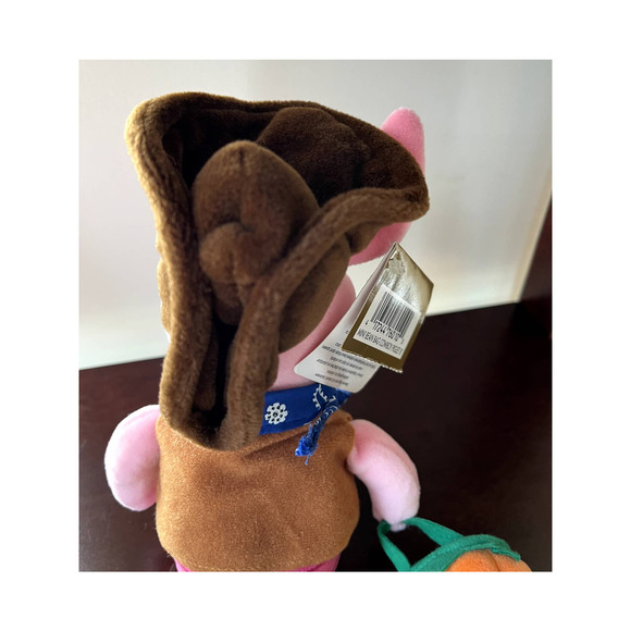 Vintage Disney Store Cowboy Piglet 8" Mini Bean Plush Halloween Winnie The Pooh - Picture 6 of 11